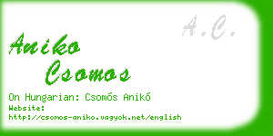 aniko csomos business card