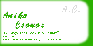 aniko csomos business card